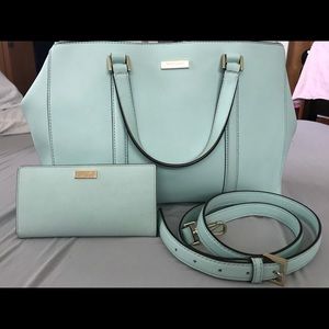 Kate Spade Leighann Laurel Way satchel and wallet